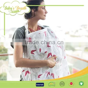 MSR-02 Eco-friendly Super Soft Breathable Lovely Muslin Nursing Cover thumbnail-1