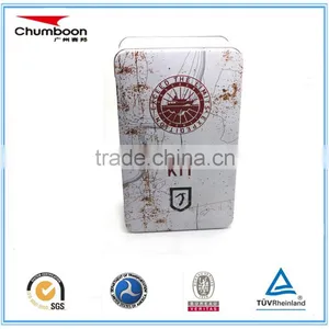 Rectangel CMYK Gift Hinged Tin Can / OEM Factory Biscuit Chocolate Tin Box / Cheap Metal Box thumbnail-2
