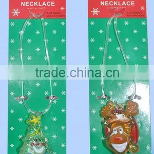 Santa Flashing Pendant Christmas Tree Snowman Reindeer LED Pendant Necklace thumbnail-3