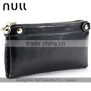 Professional Supplier Double Zipper Cheap Leather Purse for Lady thumbnail-6
