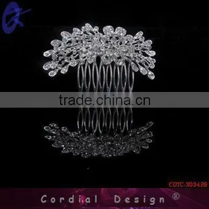 2013 Cheap Crystal Alloy Rhinestone Tiara Crown Hair Comb Accessory thumbnail-1