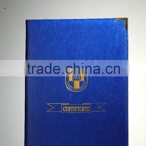 2015 Best Sale A4 Leather Certificate Folder Customized A4 Certificate Folder Best Quality A4 Leather Certificate Folder thumbnail-5