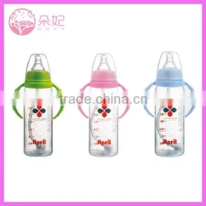 Transparent BPA Free Baby Bottles With Silicone Nipple thumbnail-1