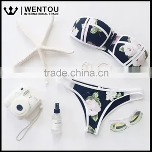 Women's Fashion Sexy Floral Print Bikini Swimwear thumbnail-1