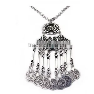 2016 New Fashion Women's Turquoise Statement Tassel Choker Collar Ethnic Bohemian Necklace thumbnail-5