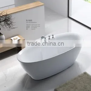 Top Sale Seasummer Acrylic Big Round Bathtub Manufacturer With Mix Valve Shower thumbnail-1