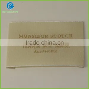 China Shenzhen Label Manufacturer Casual Garment Woven Clothing Main/Care/Size Label For T-Shirt Private Label thumbnail-4