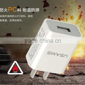 Original USAMS US 5V 1A Mobile Phone Travel Charger Charger With Cable Set thumbnail-4