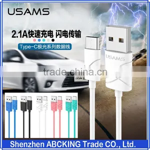 Original USAMS U-gee Series USB Type-C Data Sync Charging Cable For Nokia N1 / LeTV / Macbook / Pro Type-C thumbnail-1