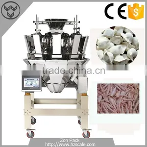 10-500g Frozen Food 10 Heads Multihead Weigher Chicken Wing Weighing Scale thumbnail-1