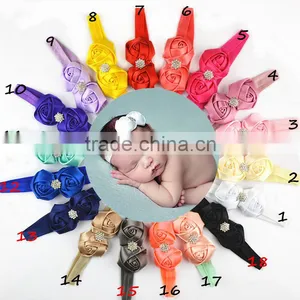 New Hot Sale!! Head Band With 3 Satin Flowers for Hair Accessories thumbnail-2