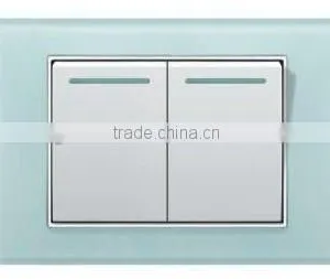 Crystal Panel 2gang Wall Light Switch thumbnail-1