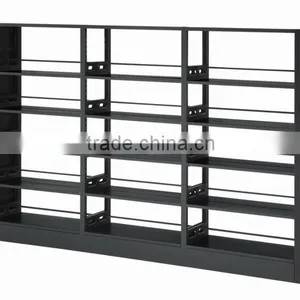 2012 New Design 6 Level Sided 3 Bays Stainless Steel School Library Shelving Furniture thumbnail-1