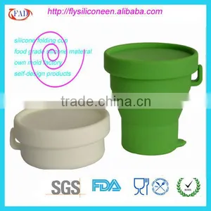 Silicone Tea Cup Mugs And Saucer Folding Design High Quality Food Grade thumbnail-1