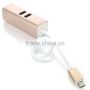 Aluminum USB-C Type C USB 3.1 High Speed 4 Port HUB Adapter For MacBook Nokia N1 thumbnail-2