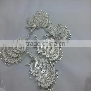 Ethnic Minorities The Dai Nationality Silver Peacock Dress Decoration Silver Plating Processing thumbnail-3