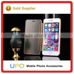[UPO] New Arrival Luxury Full Curved Screen Clear View Flip Leather Electroplate Mirror Case for IPhone 6 Plus/6s Plus thumbnail-6
