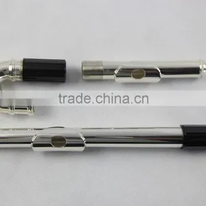 16 Holes Closed Key Silver Plated Flute for Children Double Mouthpiece thumbnail-5