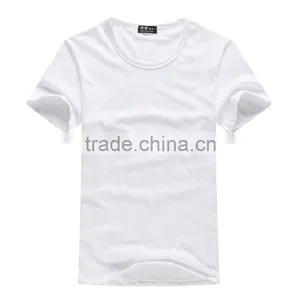 Customize for Promotion Super Cheap100% Polyester Taffeta O-neck Less Than 1 Dollar White t Shirt thumbnail-5