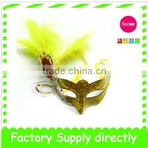 Party Face Mask With Feather, Halloween Party Mask thumbnail-1
