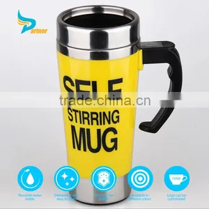 Self Stirring Coffeee Mug Cup Stainless Steel Protein Joyshaker Cup thumbnail-2