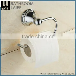 Grooming Bathroom Designs Zinc Alloy Chrome Finishing Bathroom Sanitary Items Wall Mounted Toilet Paper Holder thumbnail-3