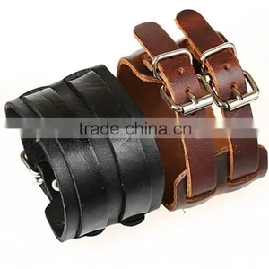 Wholesale 100% Genuine Leather Bracelets Handmade Jewelry Braided Leather Bracelets thumbnail-1