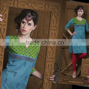 Indian Traditional Design Embroidered Kurtis In Wholesale Price For Women thumbnail-6