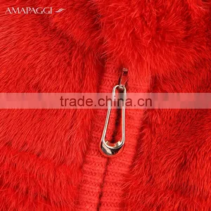 Hot Sale Long Fur Coats Knitted Mink for Women thumbnail-5