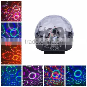 Latest Style 360 Degrees Rotating LED Crystal Magic Ball Light Chrysanthemum RGB Mini Disco DJ Ball Stage Lighting Wholesale thumbnail-1