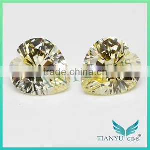 Hot Sale Products Synthetic Zircon Gemstone Heart Cut L-Yellow CZ Gems Stone thumbnail-4