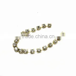 Bling Bling Handmade Crystal Rhinestone Chain For Shoe Decoration thumbnail-2