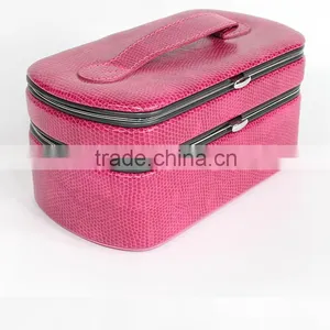 Wholesale Custom High-grade PU Leather Jewelry Box, Fashion Beautiful Make-up Box, Portable Storage Box thumbnail-4