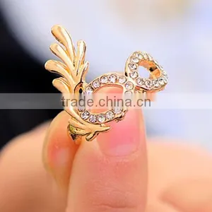 Sex Women Crystal Diamante Alloy Mask Rings thumbnail-4