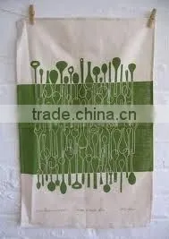 TEATOWEL IN 100% BAMBOO FIBRE ERODE SILK SCREEN TABLE PRINTED thumbnail-1