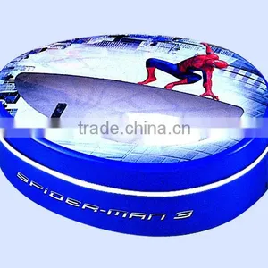 High Quality CMYK Oval Shape Blank Box for Cosmetic Tin Box thumbnail-1