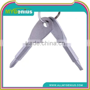 Stainless Steel Mini Slotted Phillips Screwdriver Keychain thumbnail-1