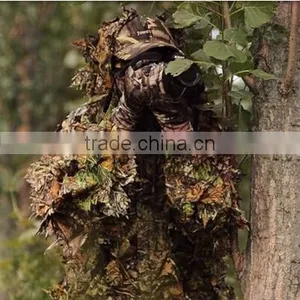 3D Military Hunting Bird Watching Ghillie Sniper Suit Archery Suit Bionic Leafy Camouflage Set Clothes thumbnail-3