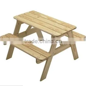 High Quality Outdoor Kids Children Wooden Picnic Table thumbnail-3