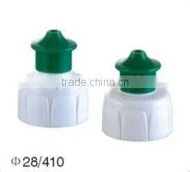 28/410 SM74054 Shampoo Bottle Cap/Oval Style Lotion Plastic Push Pull Cap thumbnail-1