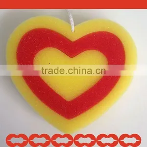 Soft Heart Shaped Foam Bath Sponge thumbnail-1