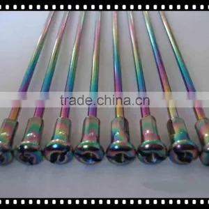 Motorcycle Colour Titanium Plated Spoke and Nipple thumbnail-1