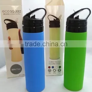 550ml Silicone Collapsible BPA Free Water Bottle FDA Approved Suitbale for Outdoor and Travel thumbnail-2