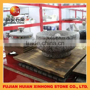 Natural Stone Mortar With Pestle for Fruit Paste Garlic Crusher Kicthenware thumbnail-6
