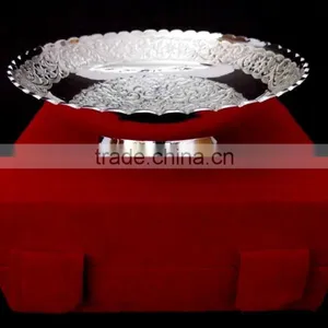 Promotional Gift, Corporate Gift, New Year 2015 Gift Beautiful Silver Plated Brass Bowl thumbnail-2
