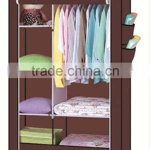 Portable Clothes Closet Non-woven Fabric Wardrobe Storage Shelf Organizer thumbnail-4