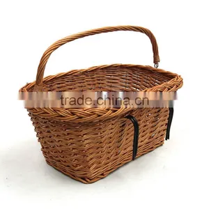 Wholesale Large Wicker Bicycle Basket, Wicker Bike Carrier Basket thumbnail-1
