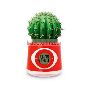 Funny Colorful Flowerpot With Clock,digital Table Clock thumbnail-1