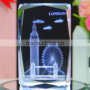 Custom 3D Laser Crystal London Tower London Souvenirs thumbnail-1