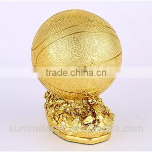 Custom Resin Shinny Golden Basketball Trophy thumbnail-6